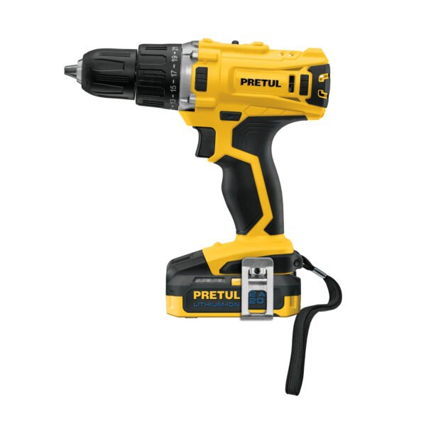 Taladro 1/2 20V 1 batería 2Ah PRETUL 26118