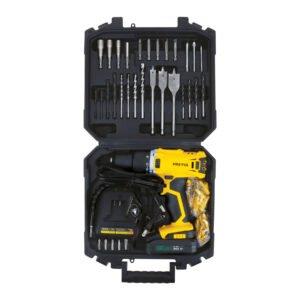 TALI-20P2K.jpg Kit taladro 1/2 20V 1 batería 2Ah 32 accesorios PRETUL 29001