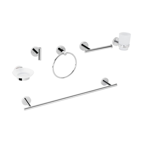 Juego de 6 accesorios para baño acabado cromo Foset Tubig 47973