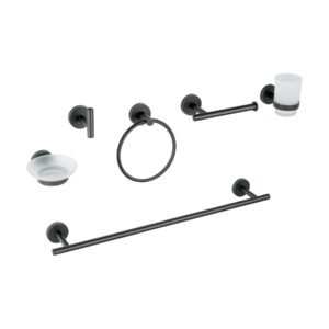 TBA-7000M.jpg Juego de 6 accesorios para baño acabado negro Foset Tubig 47975