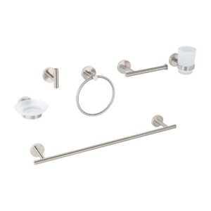 TBA-7000N.jpg Juego de 6 accesorios para baño acabado satín Foset Tubig 47974