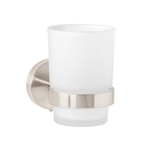 TBA-71N.jpg Portavaso cepillero satín con vaso de vidrio Foset Túbig 45956