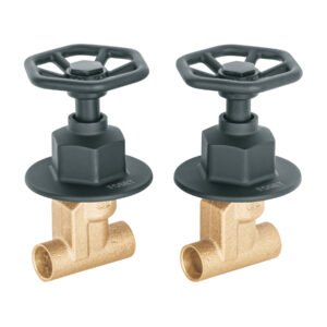 Juego llaves empotrar soldables volante negro Túbig 46788