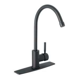 Monomando para fregadero cuello alto negro mate Tubig 46767