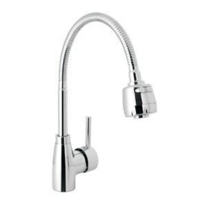 Monomando para fregadero con cuello flexible cromo Tubig 47386