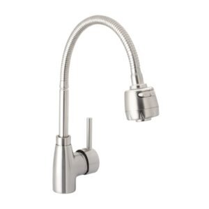 Monomando para fregadero con cuello flexible satín Tubig 47387