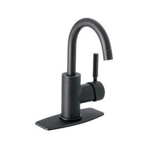 Monomando corto para lavabo negro mate Foset Tubig 46764