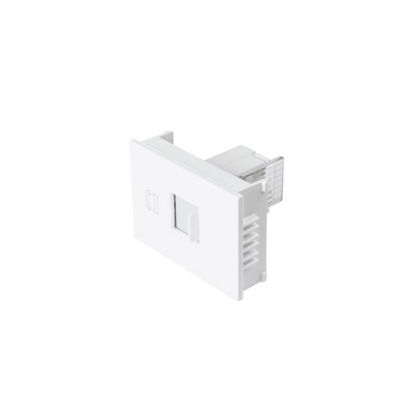 Toma de teléfono 1.5 módulos línea Española color blanco 47056