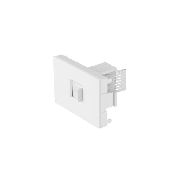 Toma de teléfono blanco de 1.5 módulos línea Lisboa 47951