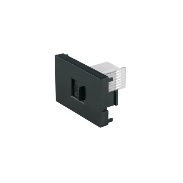 Toma de teléfono negro de 1.5 módulos línea Lisboa Volteck 47884