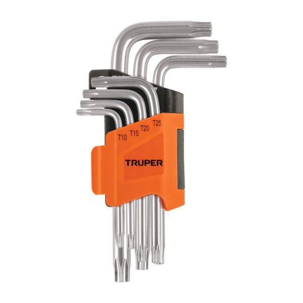 Juego de 7 llaves torx con organizador abatible TRUPER 15552