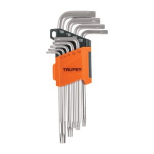 TORX-9L.jpg Juego de 9 llaves torx largas con organizador abatible 13647