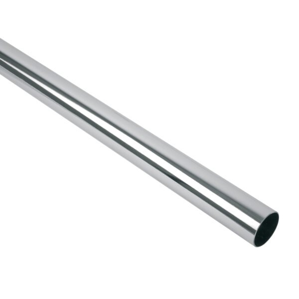 Tubo redondo para clóset 3.0 m acero cromado HERMEX 48974