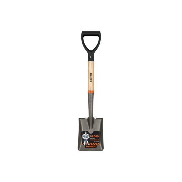 Pala cajuelera cuadrada puño D mango de madera Truper 17194