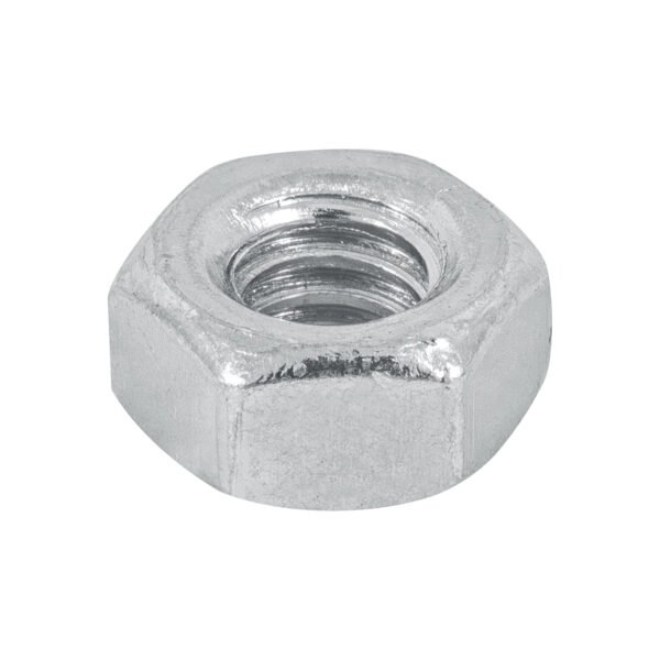 Bolsa con 250 tuercas 1/4 hexagonales de acero galvanizado 44548
