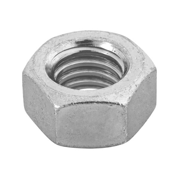 Bolsa con 60 tuercas 7/16 hexagonales de acero galvanizado 44551