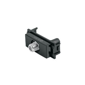 Toma de televisión línea Italiana color negro Volteck 47610