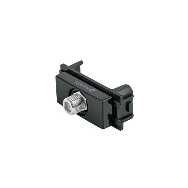 Toma de televisión línea Italiana color negro Volteck 47610