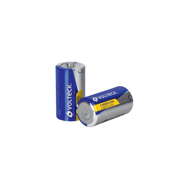Blíster con 2 pilas zinc-carbón C VOLTECK 46310